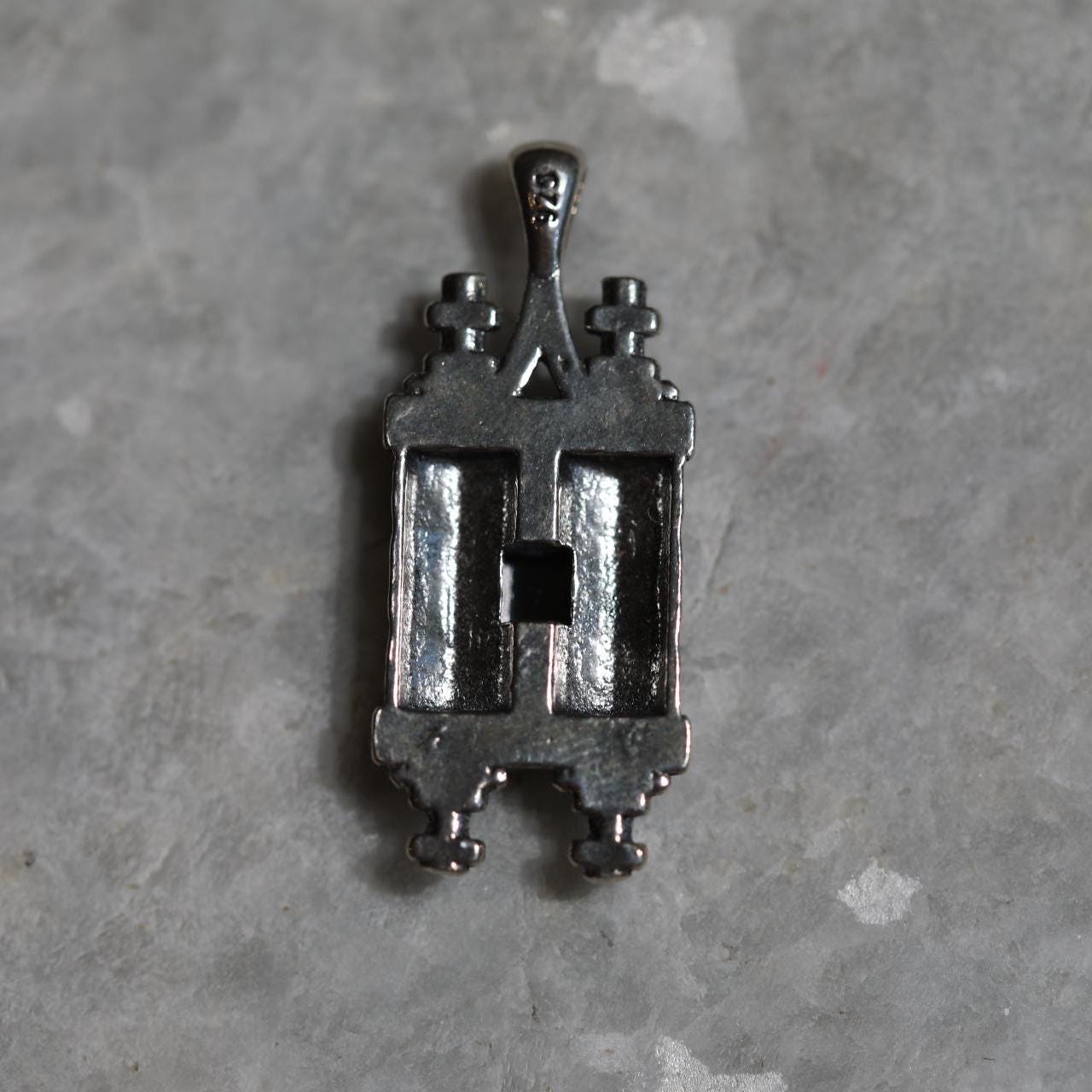 925 Sterling Silver Torah Scroll Pendant with Nano Bible Chip, Old Testament Inside, Nano Bible, Torah necklace, jewish gift, star of david