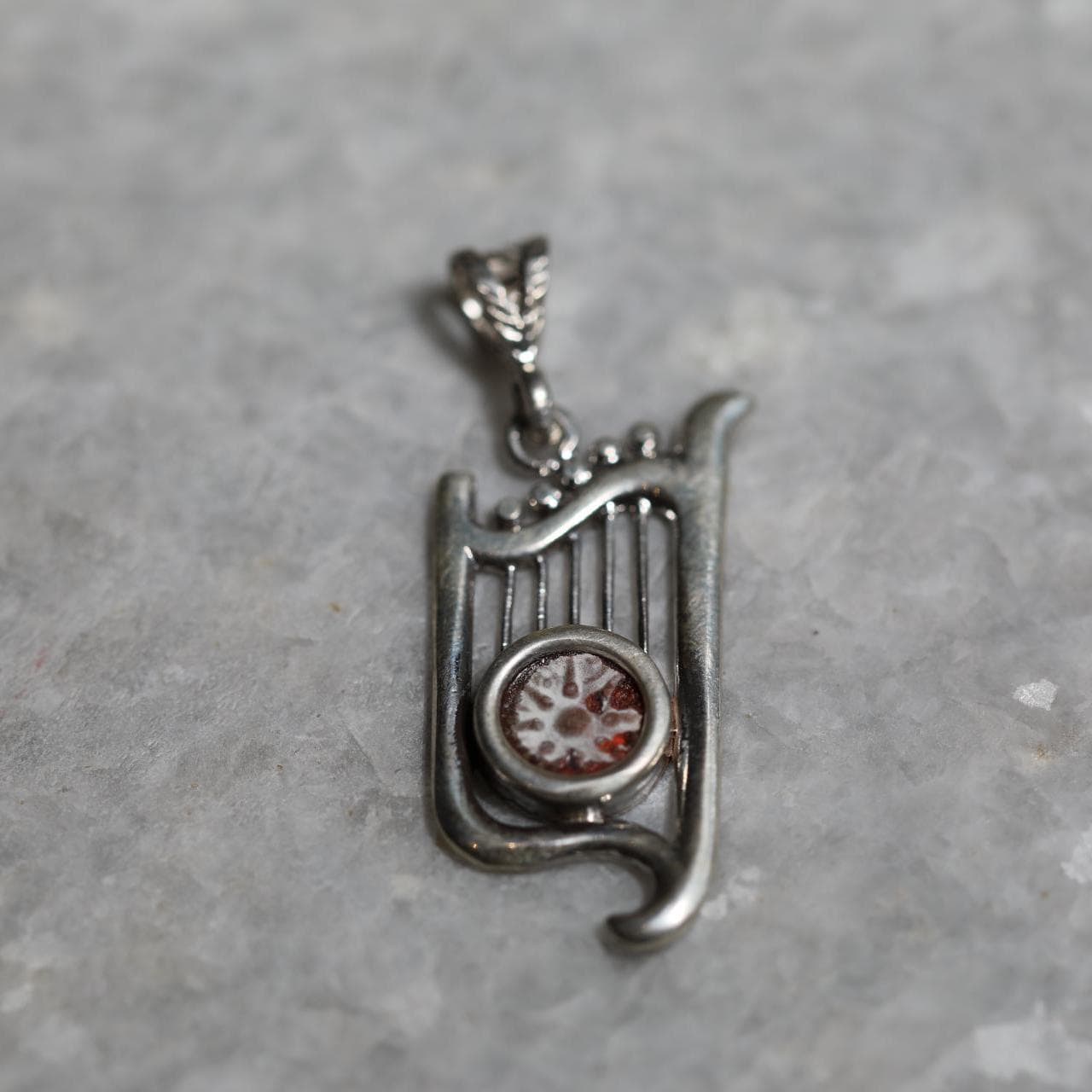 Silver Harp Widows Mite Coin necklace, 925 Silver, Biblical jewelry, Christian necklace, Ancient coin, Vintage necklace, Christian gifs